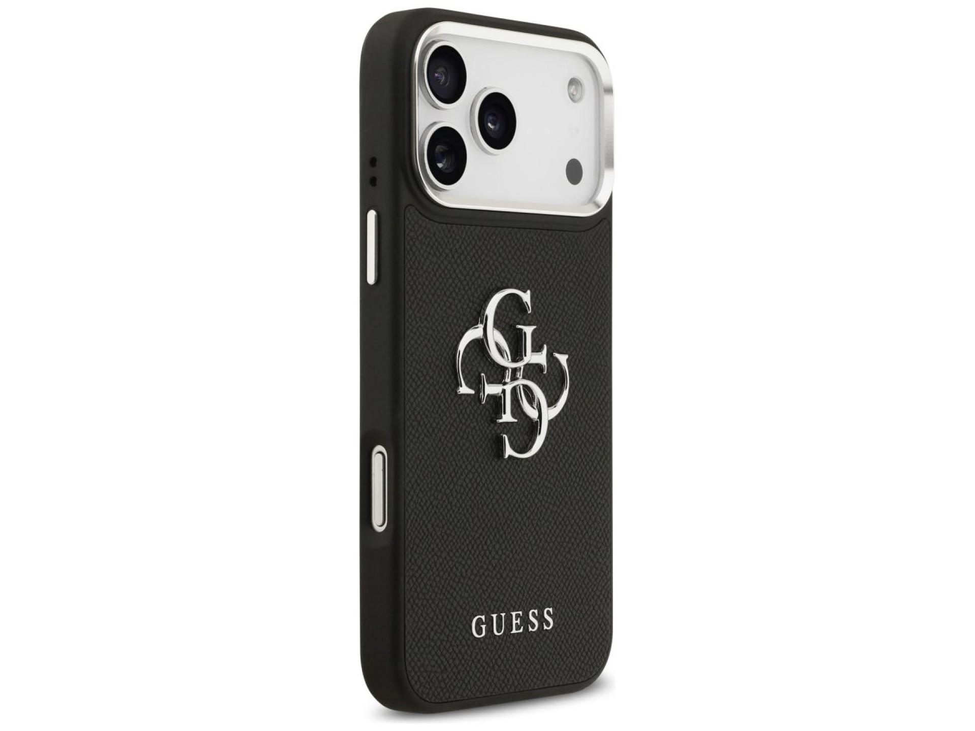 Guess Grained Big 4G Classic Logo case for iPhone 17 Pro Max - black