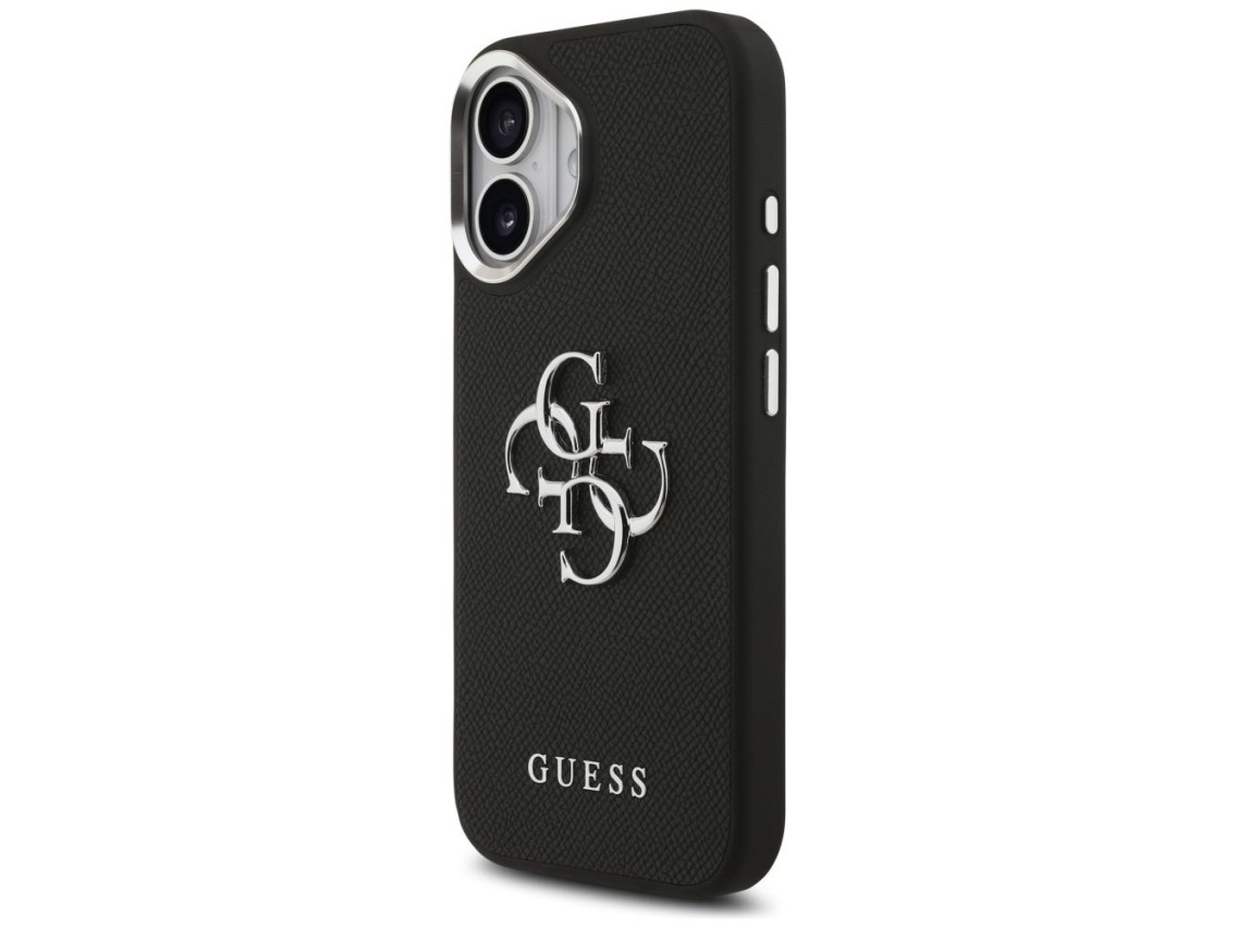 Guess Grained Big 4G Classic Logo case for iPhone 17 - black