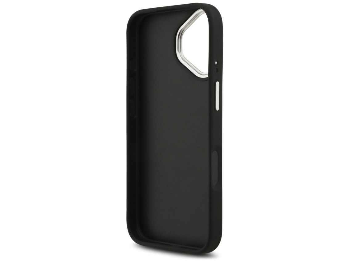 Guess Grained Big 4G Classic Logo case for iPhone 17 - black