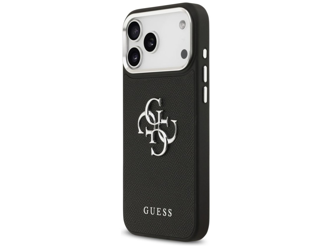 Guess Grained Big 4G Classic Logo case for iPhone 17 Pro Max - black