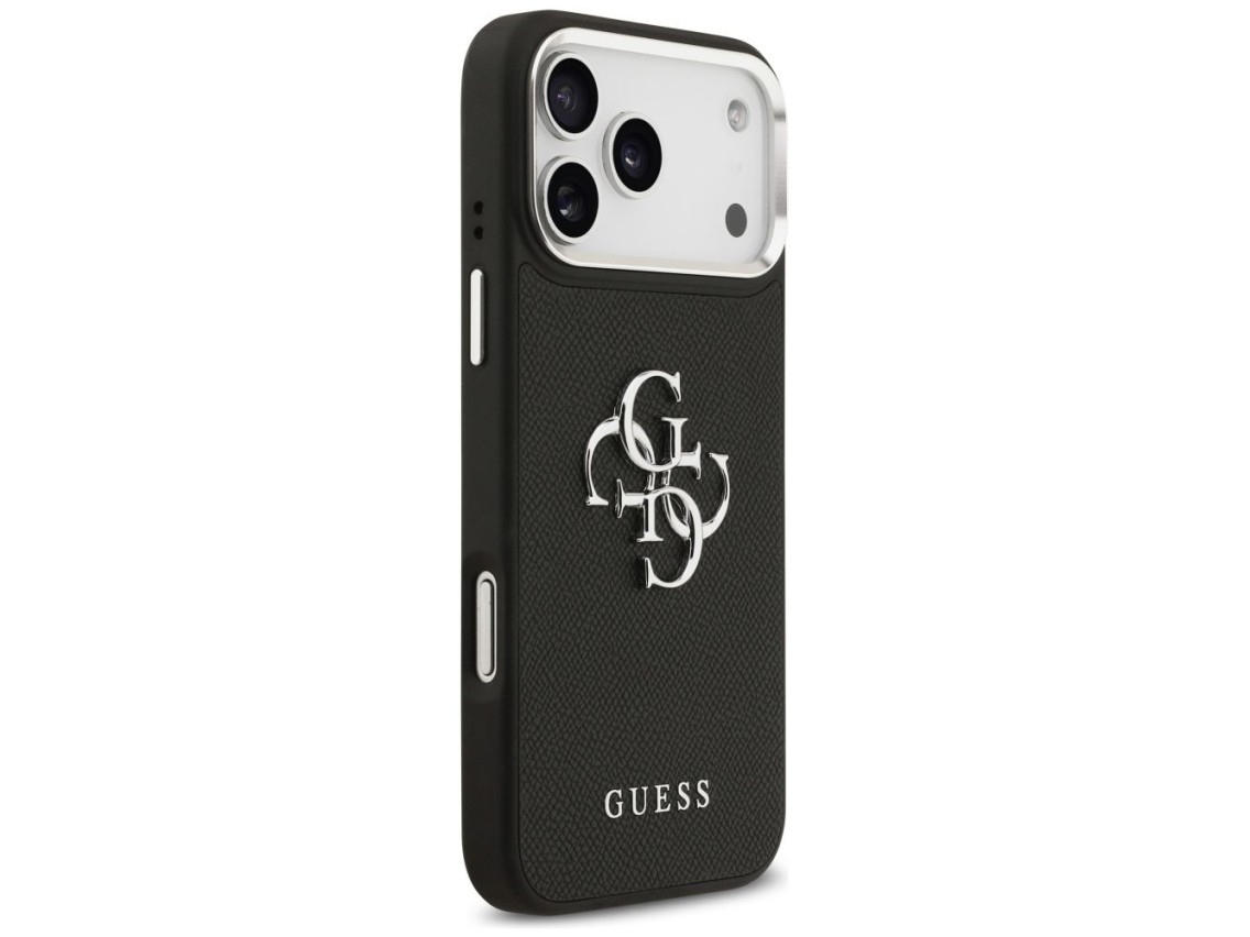 Guess Grained Big 4G Classic Logo case for iPhone 17 Pro Max - black