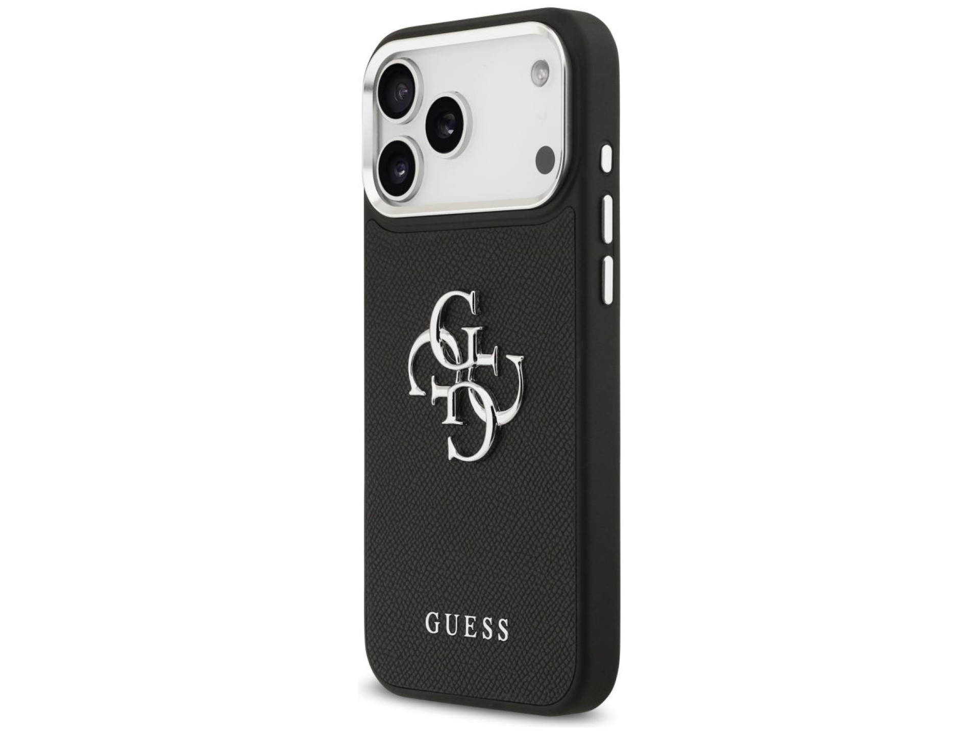 Guess Grained Big 4G Classic Logo case for iPhone 17 Pro Max - black