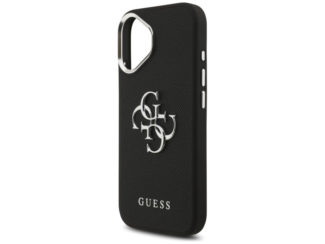 Guess Grained Big 4G Classic Logo case for iPhone 17 - black