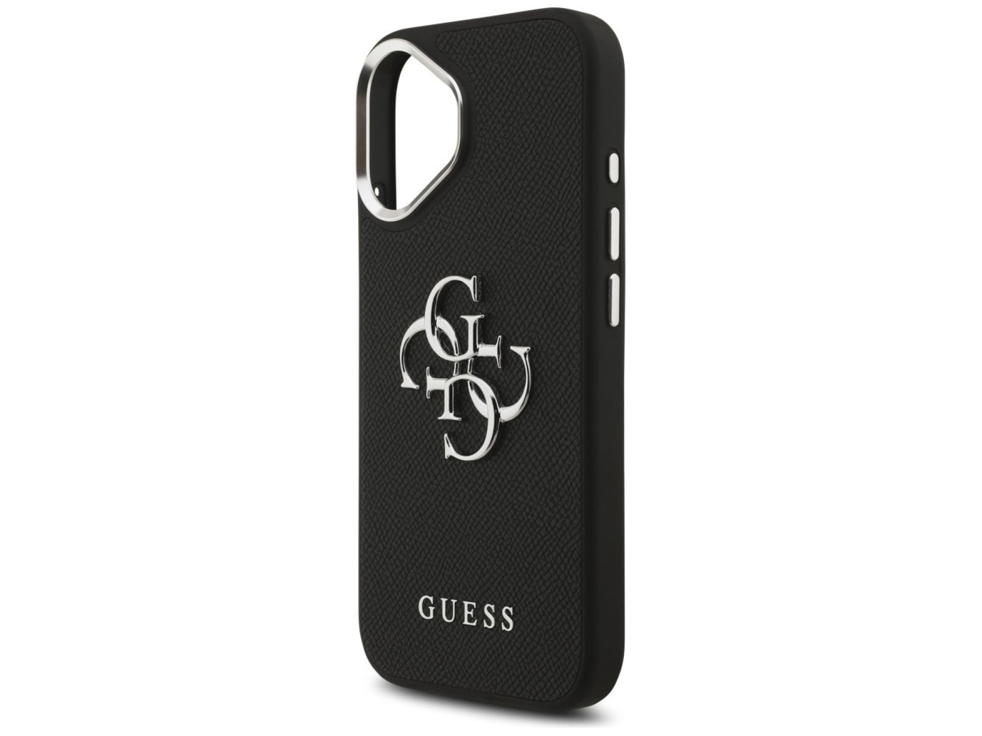 Guess Grained Big 4G Classic Logo case for iPhone 17 - black