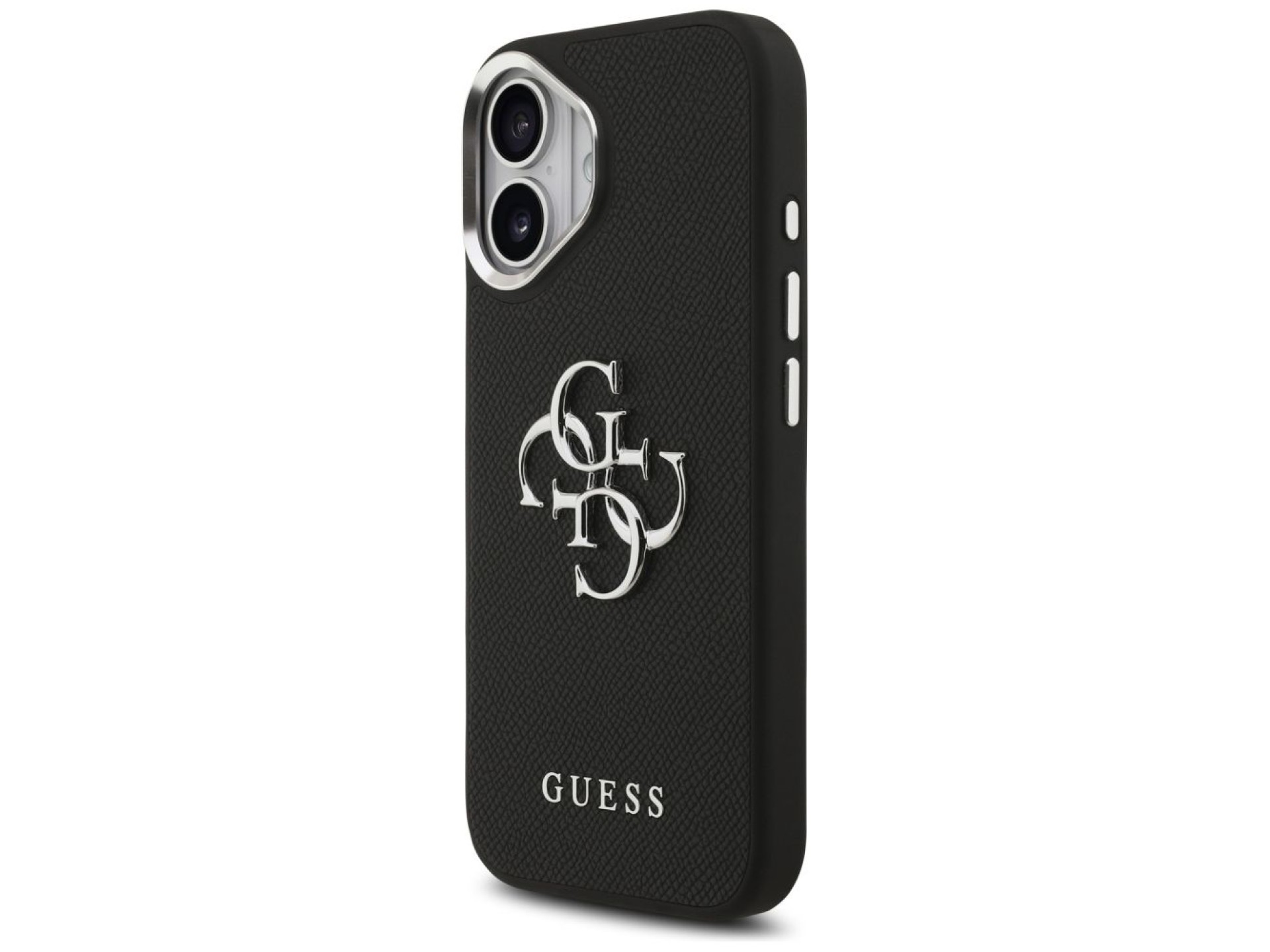 Guess Grained Big 4G Classic Logo case for iPhone 17 - black