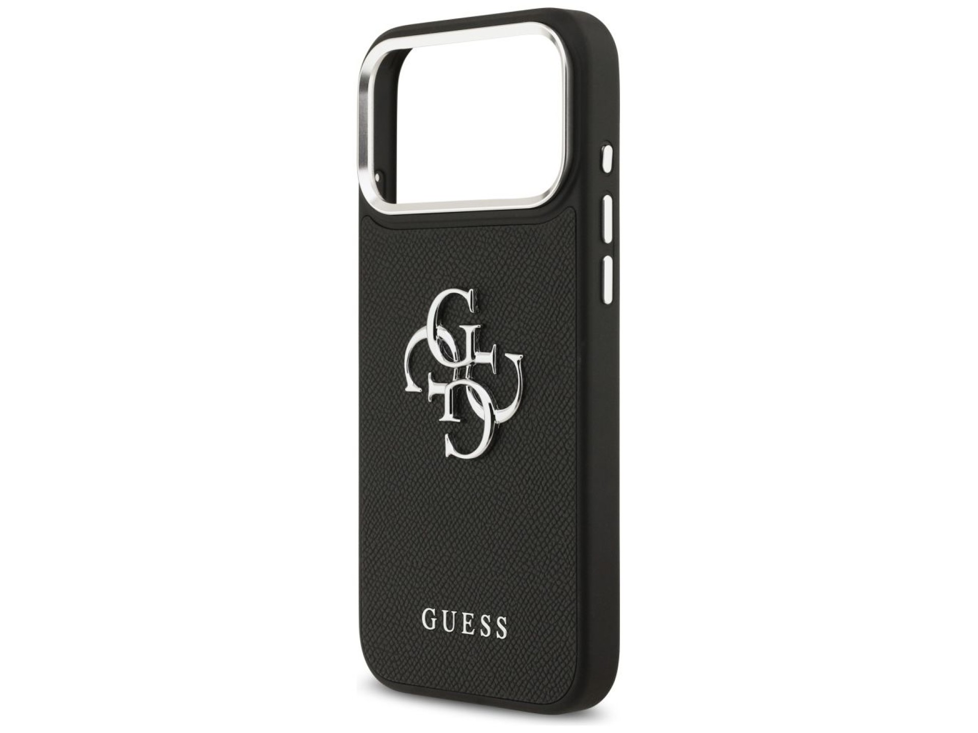 Guess Grained Big 4G Classic Logo case for iPhone 17 Pro Max - black