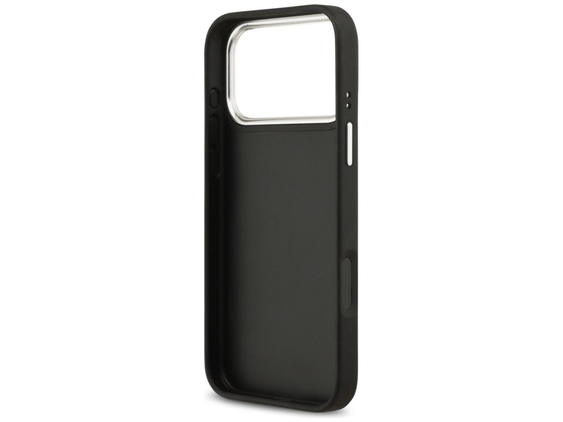 Guess Grained Big 4G Classic Logo case for iPhone 17 Pro Max - black