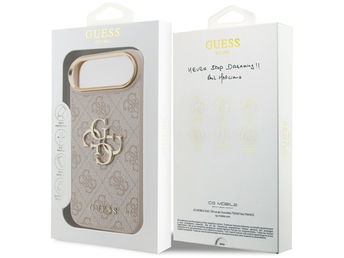 Funda Guess 4G Big 4G Classic Logo para iPhone Air - Oro rosa