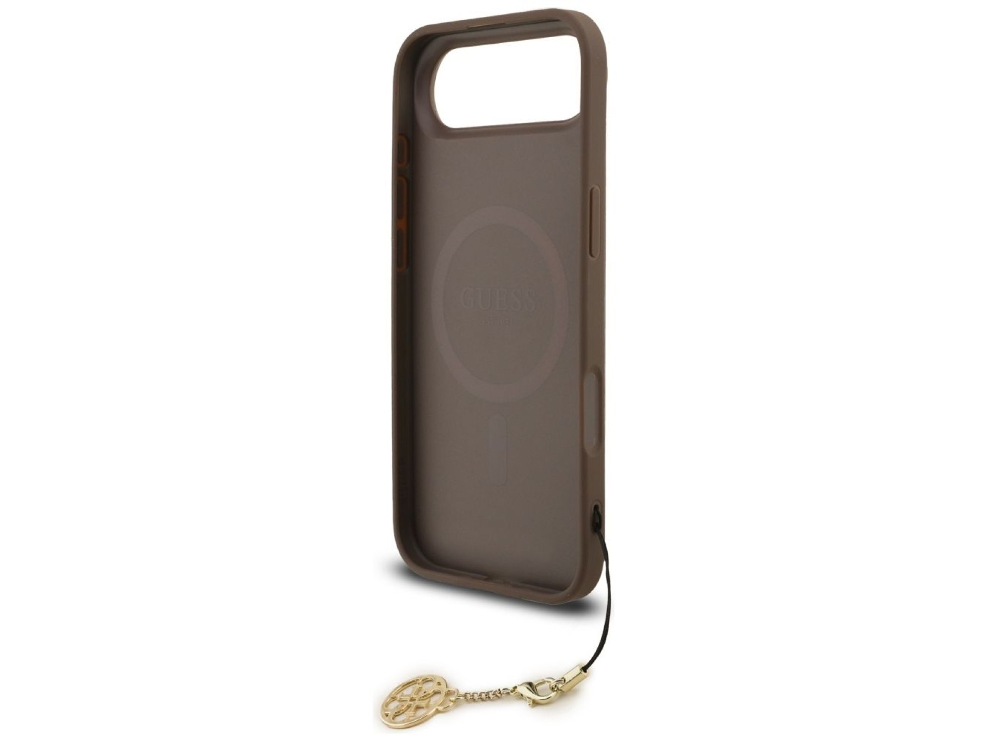 Funda Guess 4G Charms Collection MagSafe para iPhone Air - marrón