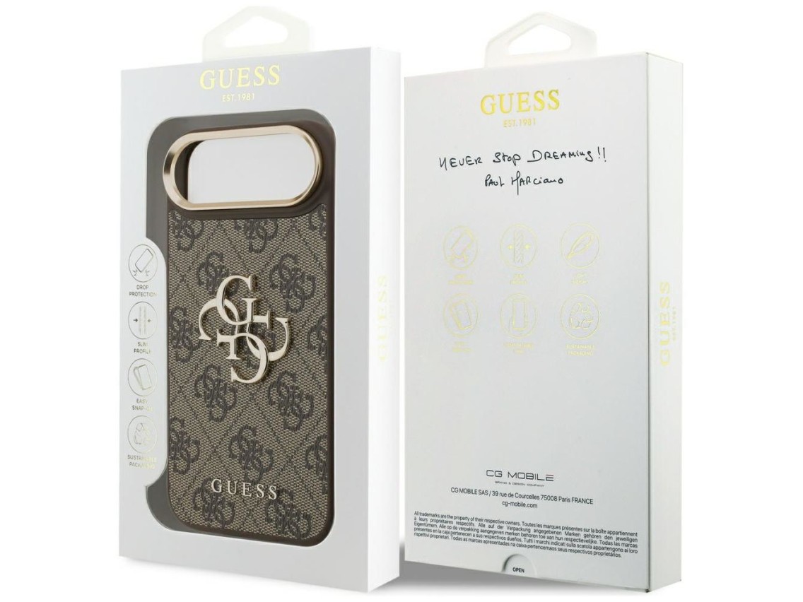 Funda Guess 4G Big 4G Classic Logo para iPhone Air - Marrón y dorado