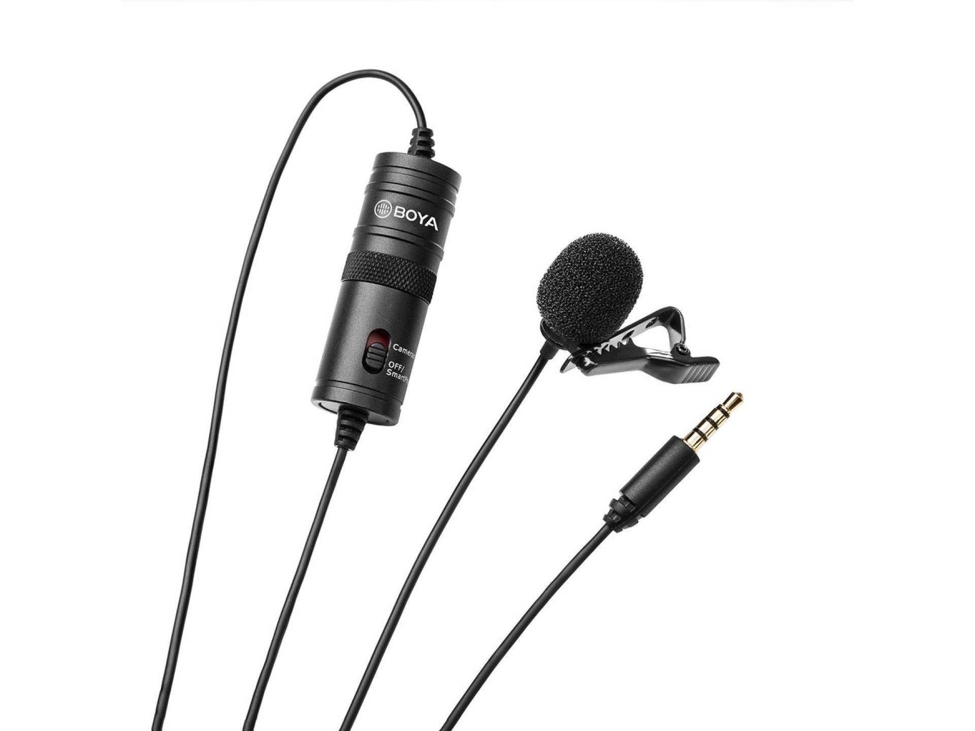 Microfone de lapela com fio BOYA BY-M1 - preto