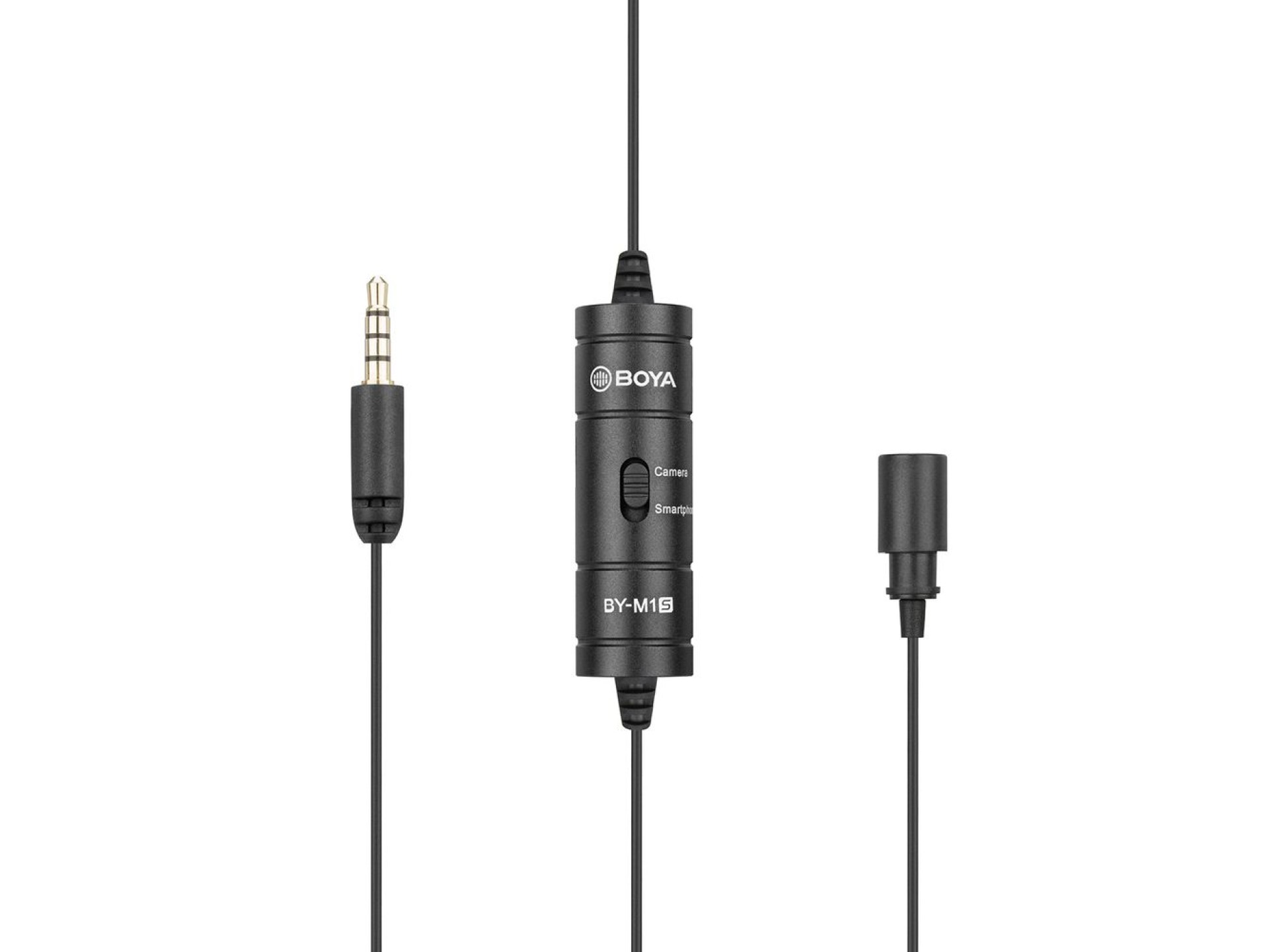 Microfone de lapela com fio BOYA BY-M1S - preto