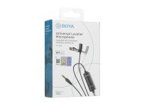 Microfone de lapela com fio BOYA BY-M1S - preto