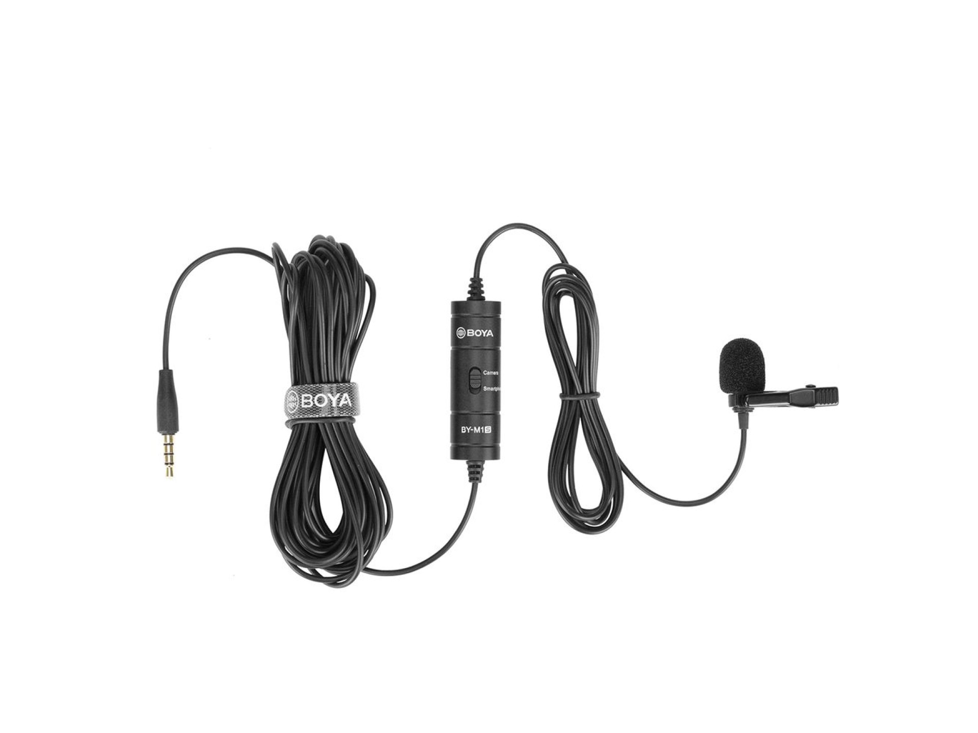 Microfone de lapela com fio BOYA BY-M1S - preto