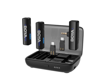 Microfones sem fio BOYA BOYALINK V2.0 2.4GHZ USB-C - Preto