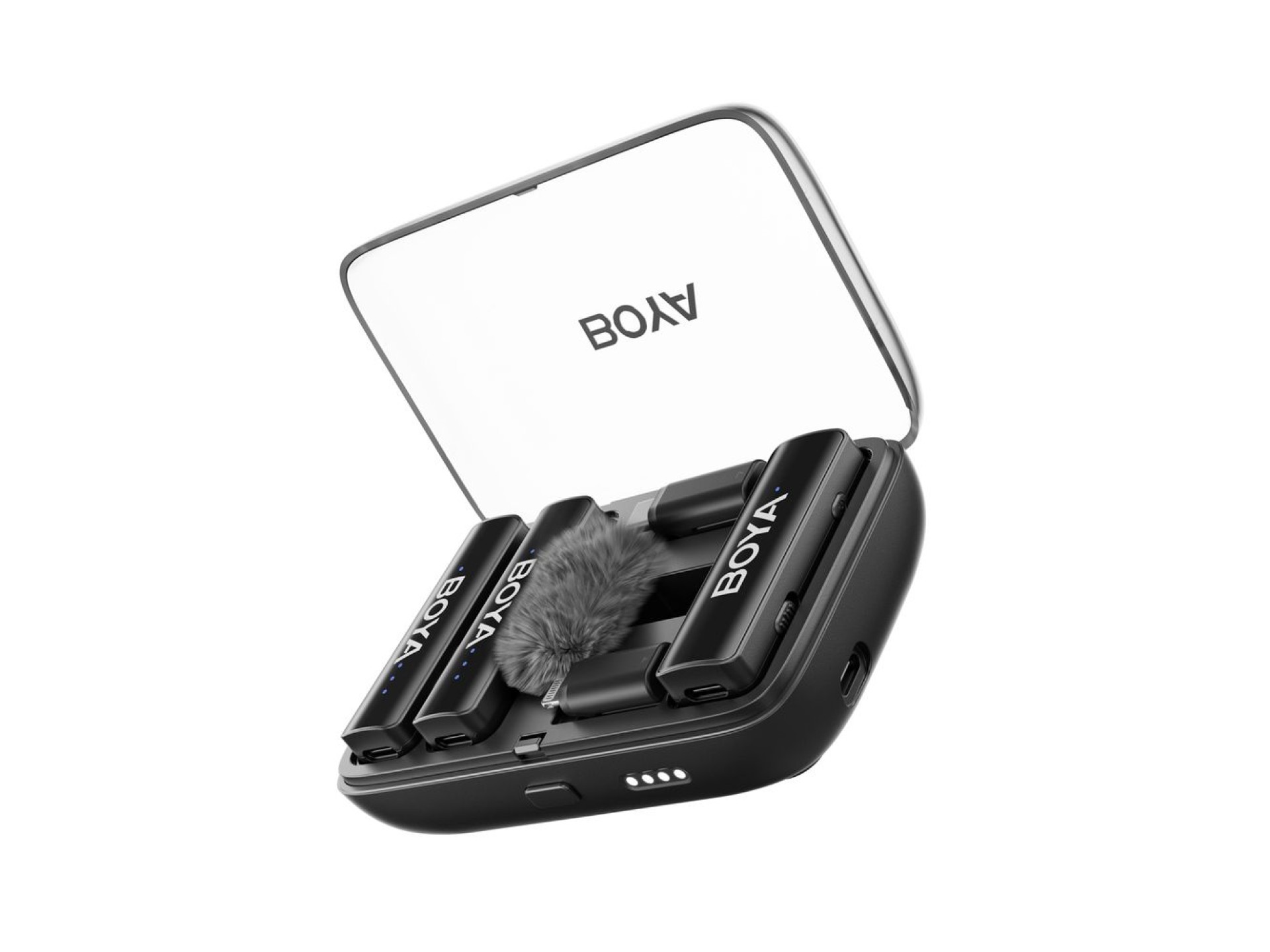Microfones sem fio BOYA BOYALINK V2.0 2.4GHZ USB-C - Preto