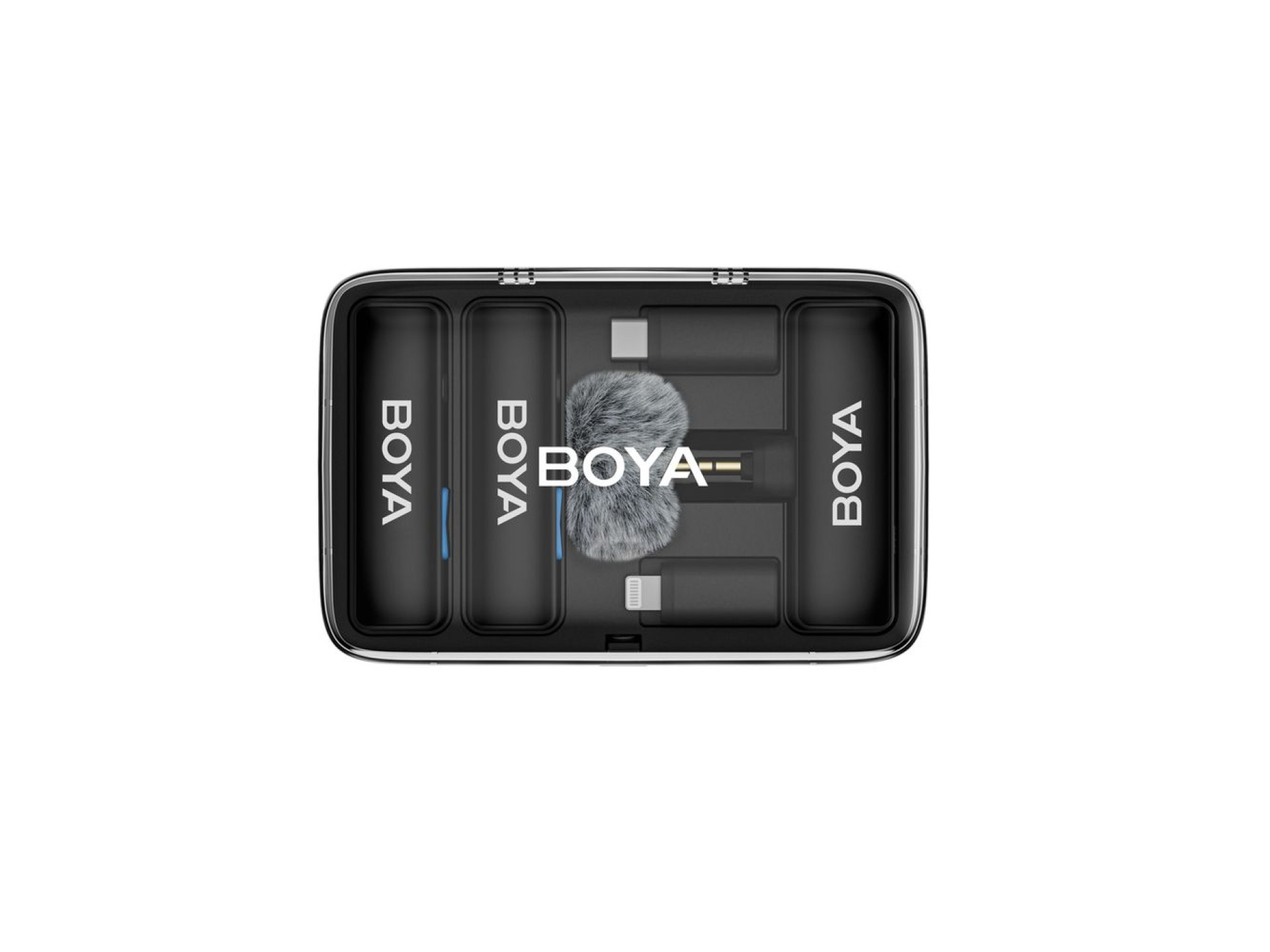Microfones sem fio BOYA BOYALINK V2.0 2.4GHZ USB-C - Preto