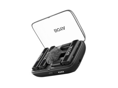 Microfones sem fio BOYA BOYALINK V2.0 2.4GHZ USB-C - Preto