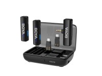 Microfones sem fio BOYA BOYALINK V2.0 2.4GHZ USB-C - Preto