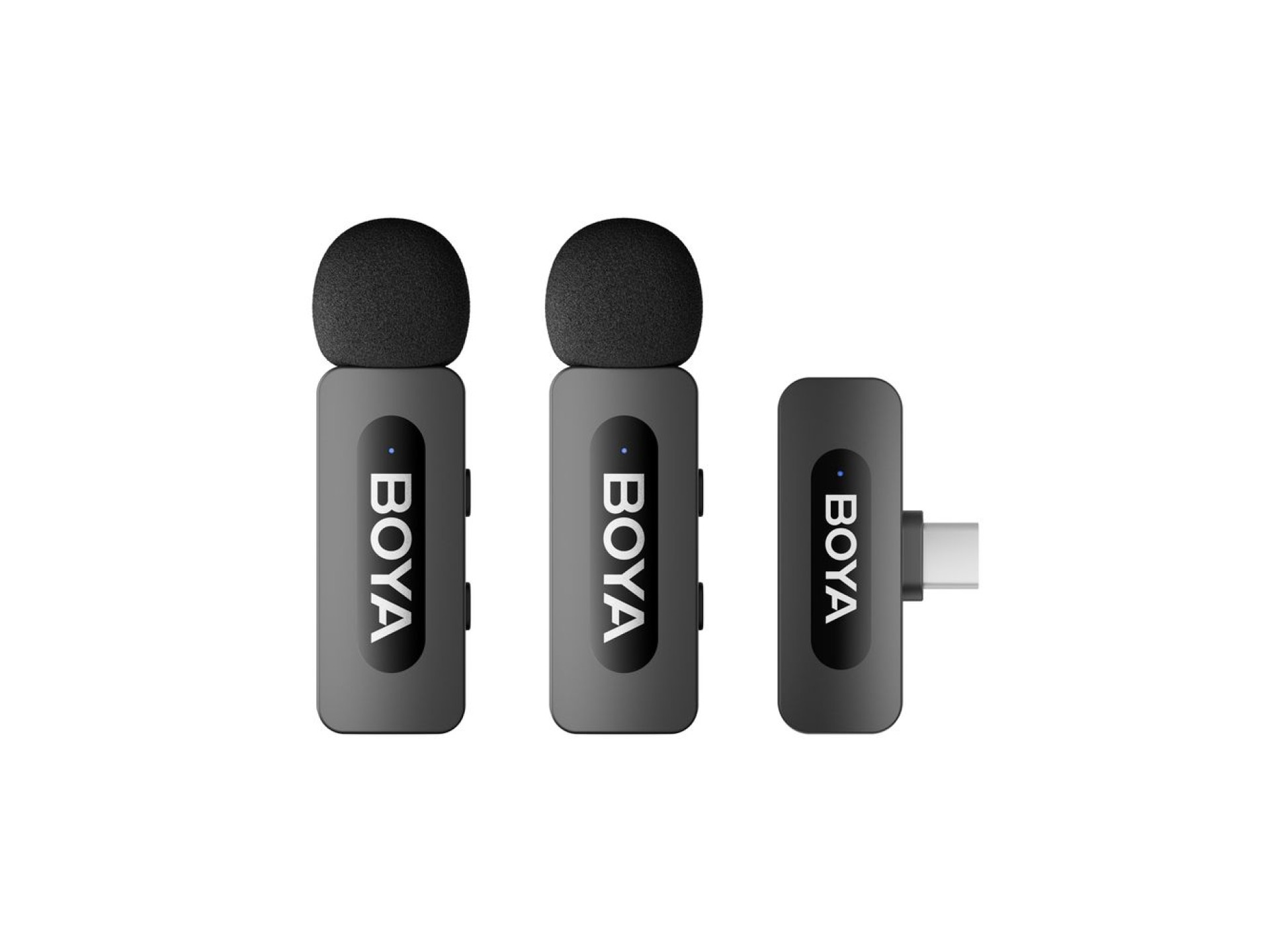 Microfones sem fio BOYA BY-V20 V2.0 2,4 GHz - Preto