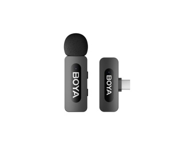 Microfone sem fio BOYA BY-V10 V2.0 2,4 GHz - Preto