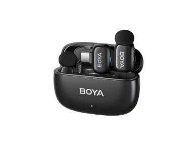 Microfone sem fio BOYA mini-14 de 2,4 GHz com USB-C - preto