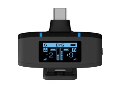 Microfones sem fio BOYA BOYAMIC 2-02 2,4 GHz USB-C - Preto