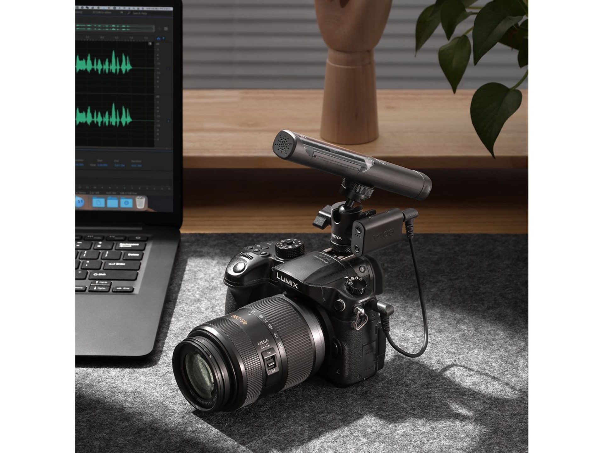 Microfone sem fio BOYA MAGIC-02 2,4 GHz USB-C - Preto