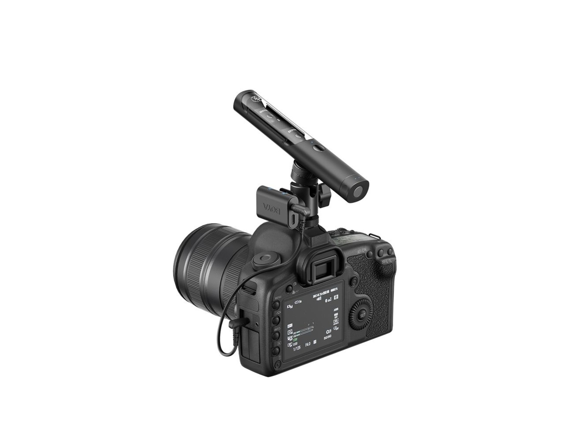 Microfone sem fio BOYA MAGIC-02 2,4 GHz USB-C - Preto