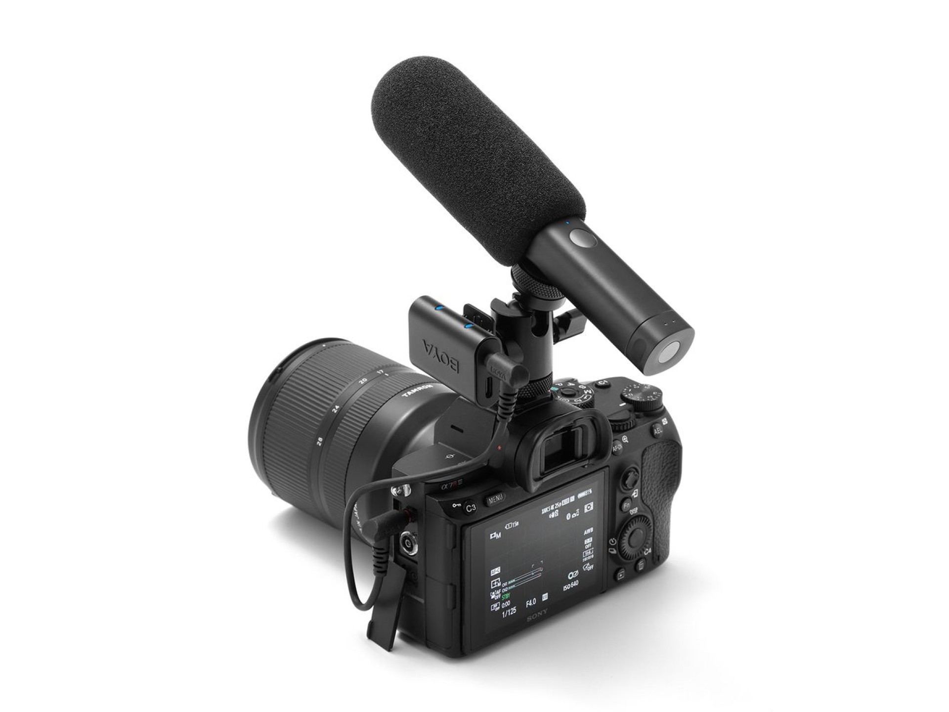 Microfone sem fio BOYA MAGIC-02 2,4 GHz USB-C - Preto