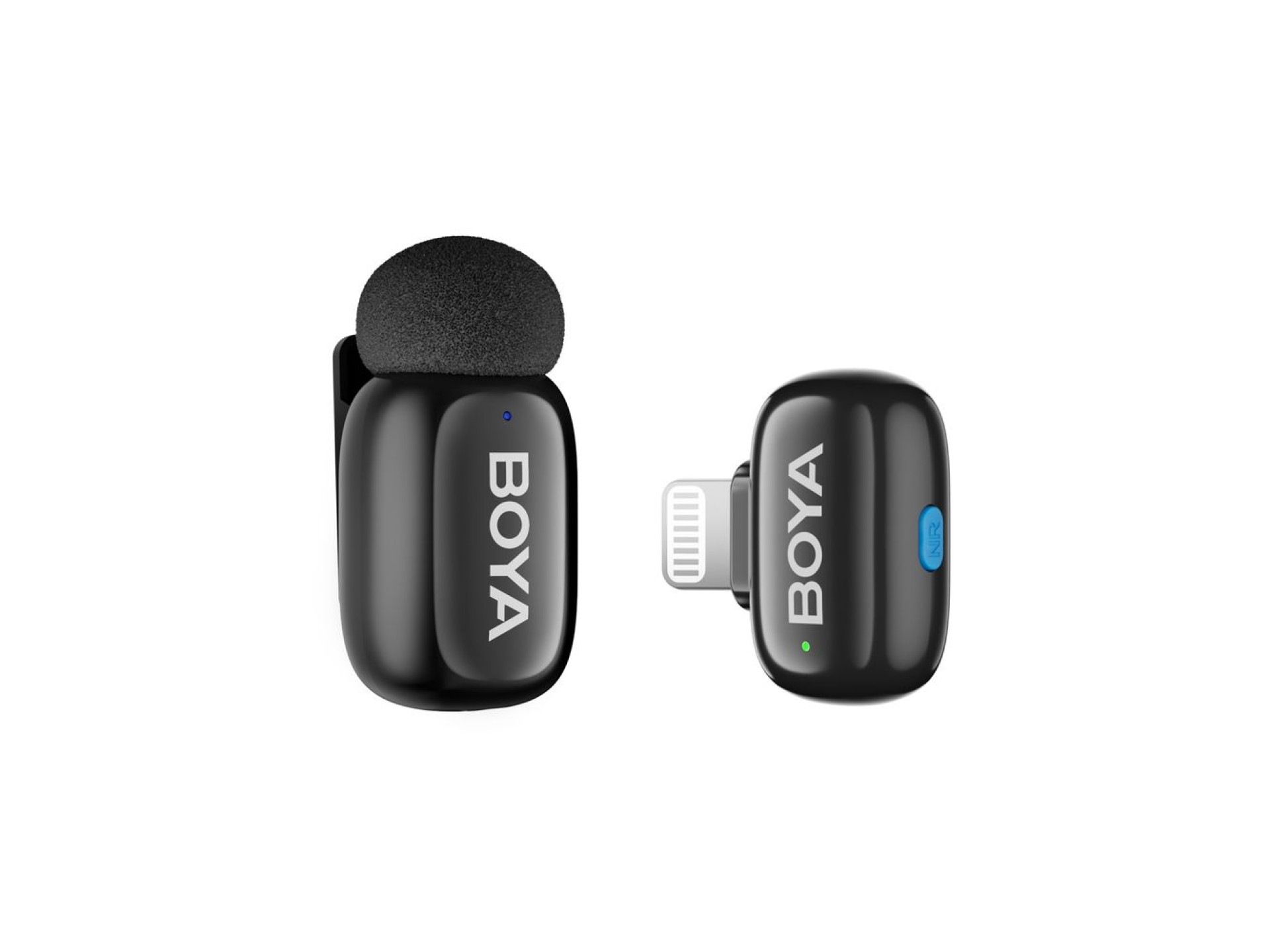 Microfones sem fio BOYA mini 2-01 2,4 GHz USB-C - preto