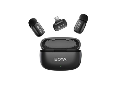 Microfones sem fio BOYA mini 2-01 2,4 GHz USB-C - preto