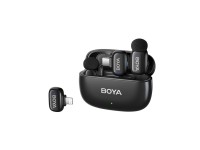 Microfones sem fio BOYA mini 2-01 2,4 GHz USB-C - preto