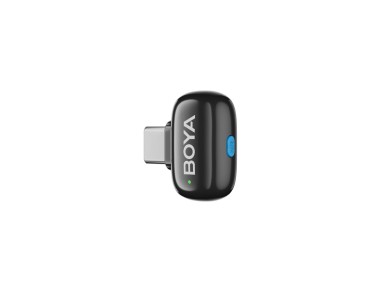 Microfones sem fio BOYA mini 2-01 2,4 GHz USB-C - preto