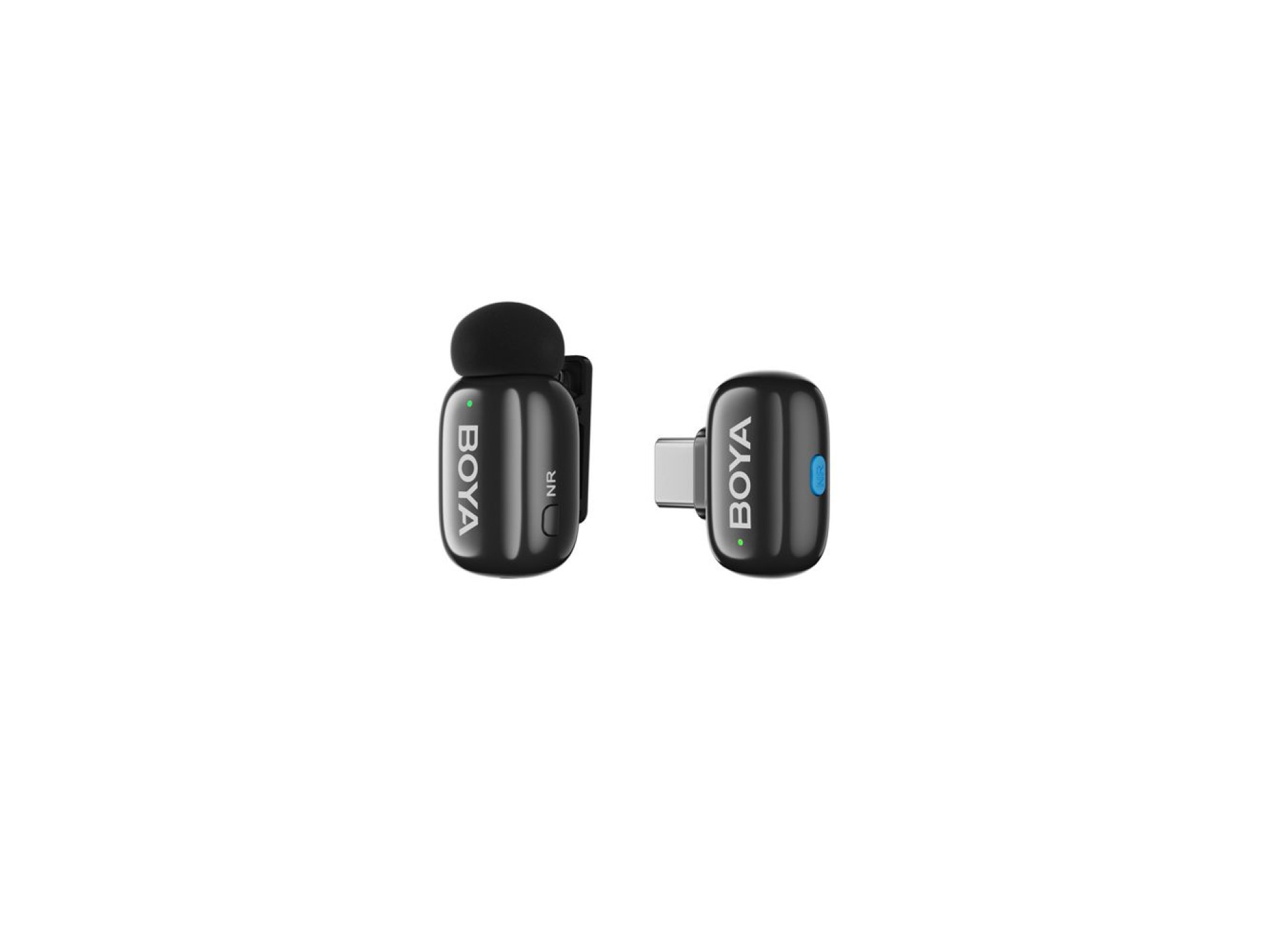 Microfones sem fio BOYA mini 2-02 2,4 GHz USB-C - preto
