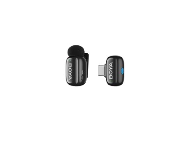 Microfones sem fio BOYA mini 2-02 2,4 GHz USB-C - preto