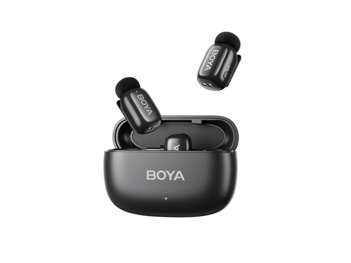 Microfones sem fio BOYA mini 2-02 2,4 GHz USB-C - preto
