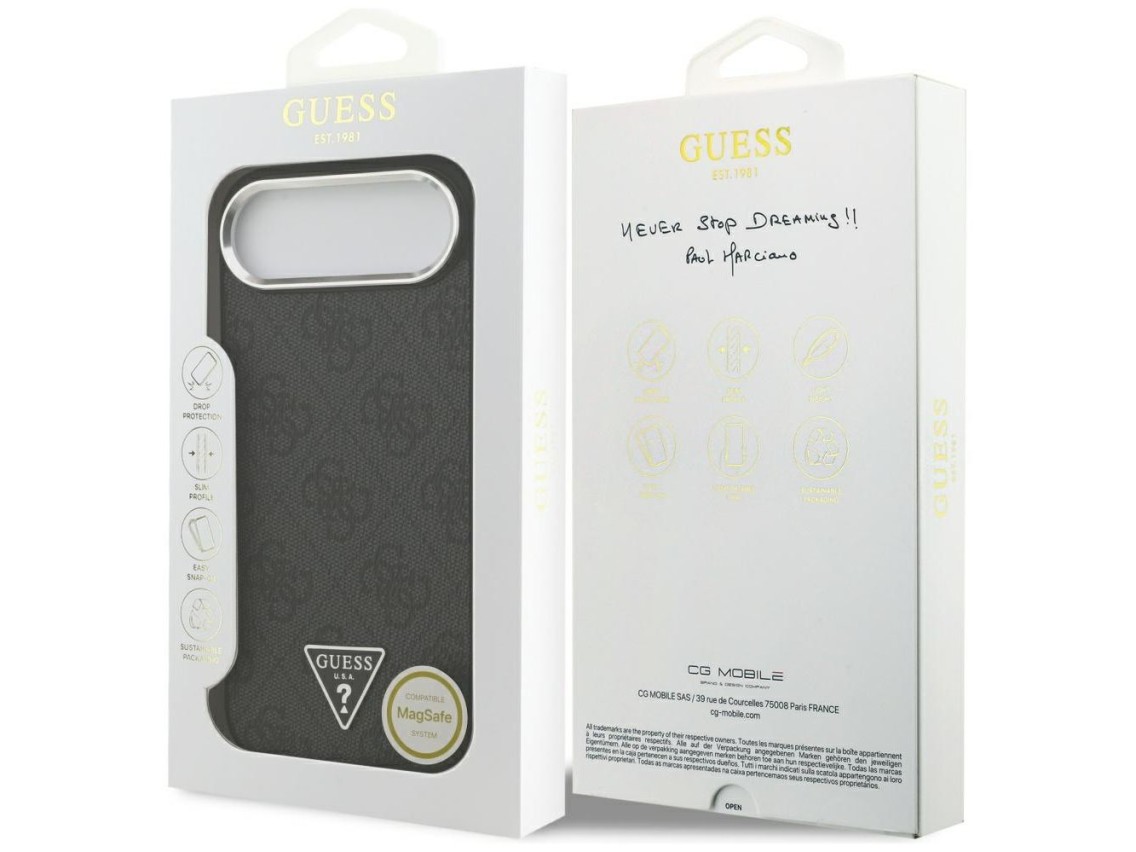 Guess 4G Triangle Logo MagSafe case for iPhone 17 Air - black