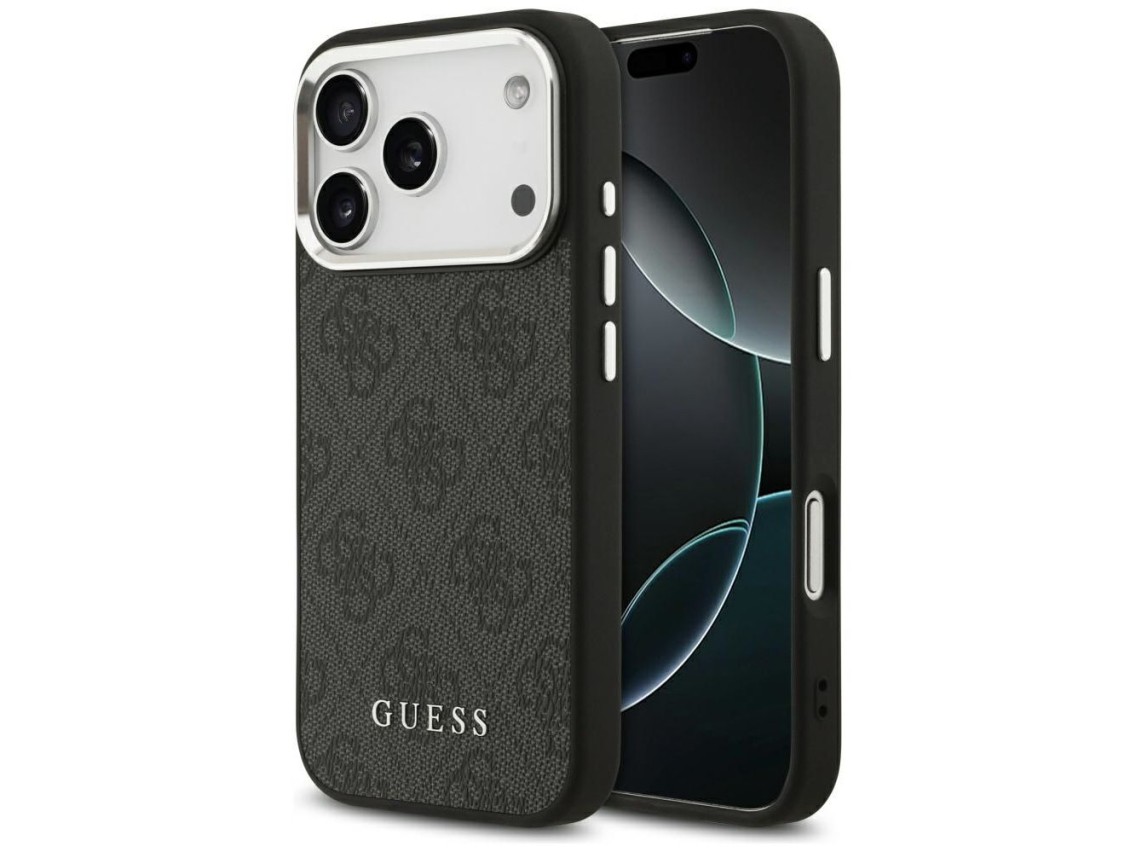 Capa Guess 4G Classic Logo MagSafe para iPhone 17 Pro - preta