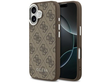 Guess 4G Classic Logo MagSafe case for iPhone 17 - brown