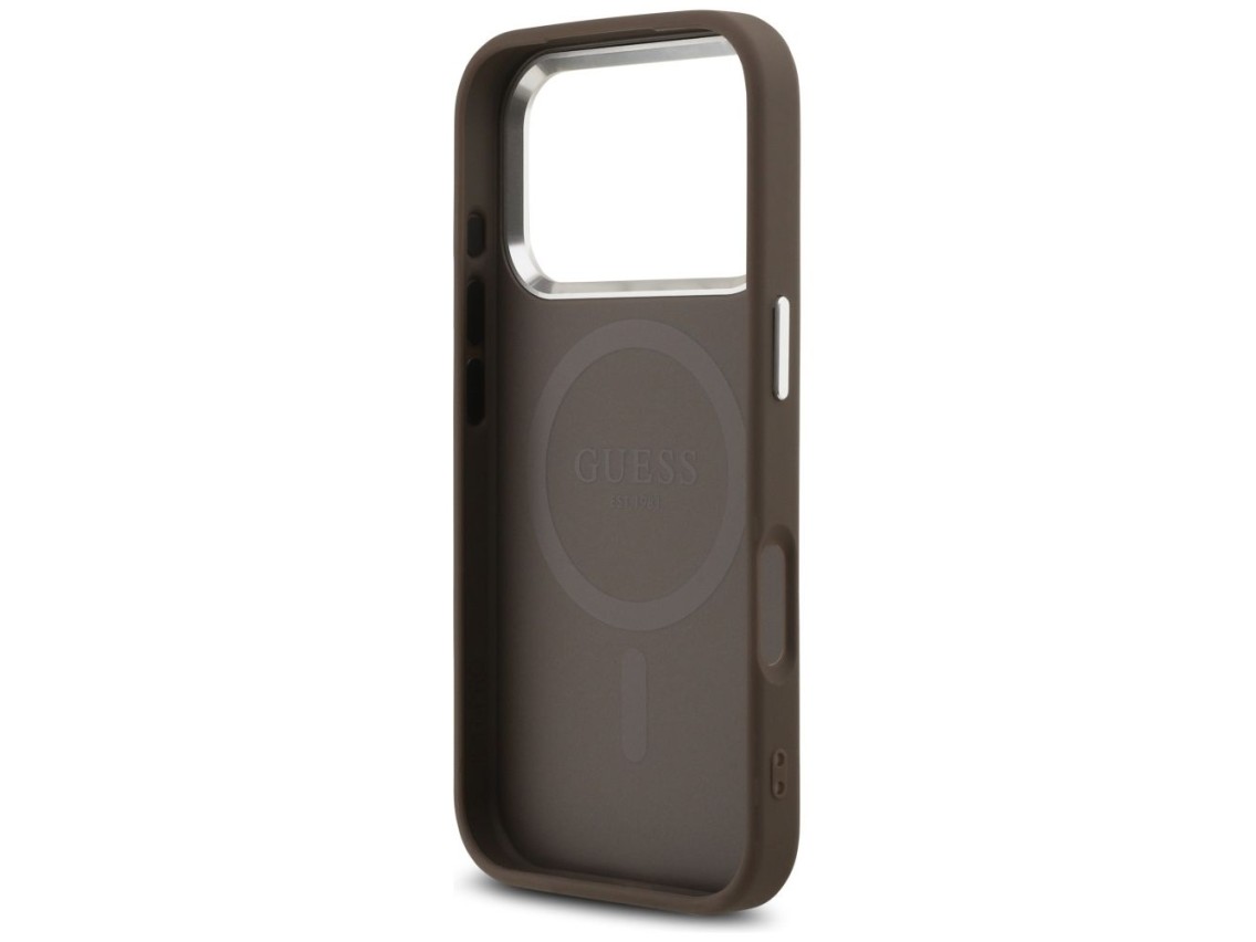 Guess 4G Classic Logo MagSafe Case for iPhone 17 Pro Max - Brown