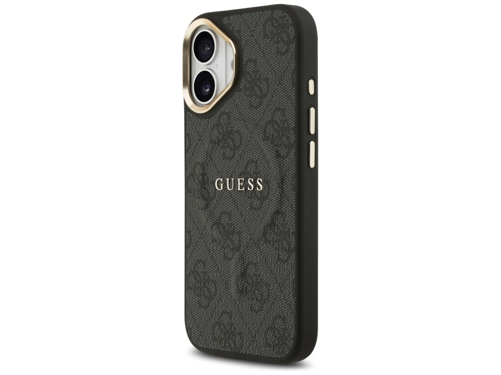 Capa Guess 4G PU Classic Logo MagSafe para iPhone 17 - preta