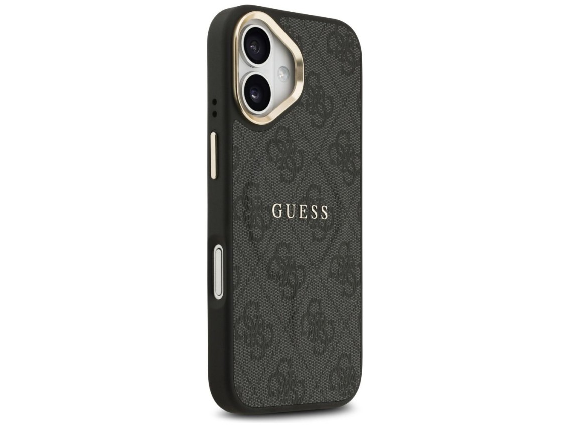 Capa Guess 4G PU Classic Logo MagSafe para iPhone 17 - preta