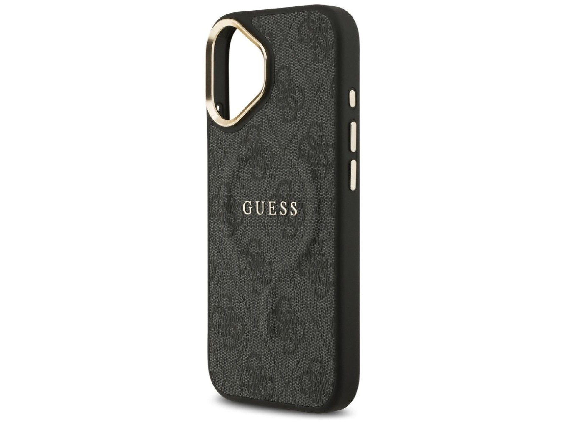 Capa Guess 4G PU Classic Logo MagSafe para iPhone 17 - preta