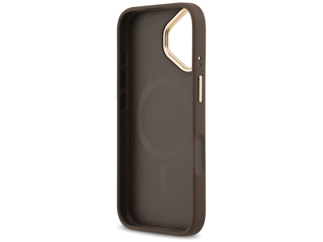 Guess 4G PU Classic Logo MagSafe Case for iPhone 17 - Brown