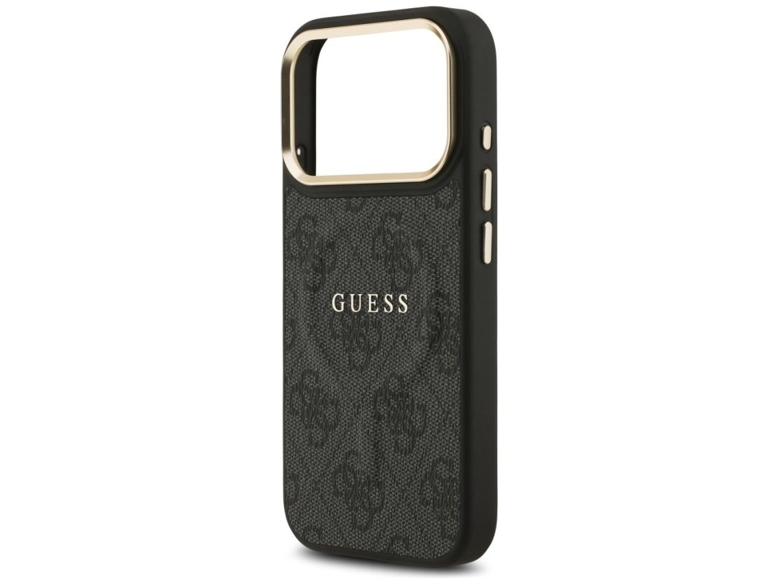 Capa Guess 4G PU Classic Logo MagSafe para iPhone 17 Pro - preta