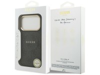 Capa Guess 4G PU Classic Logo MagSafe para iPhone 17 Pro - preta Capa Guess 4G PU Classic Logo MagSafe para iPhone 17 Pro - preta