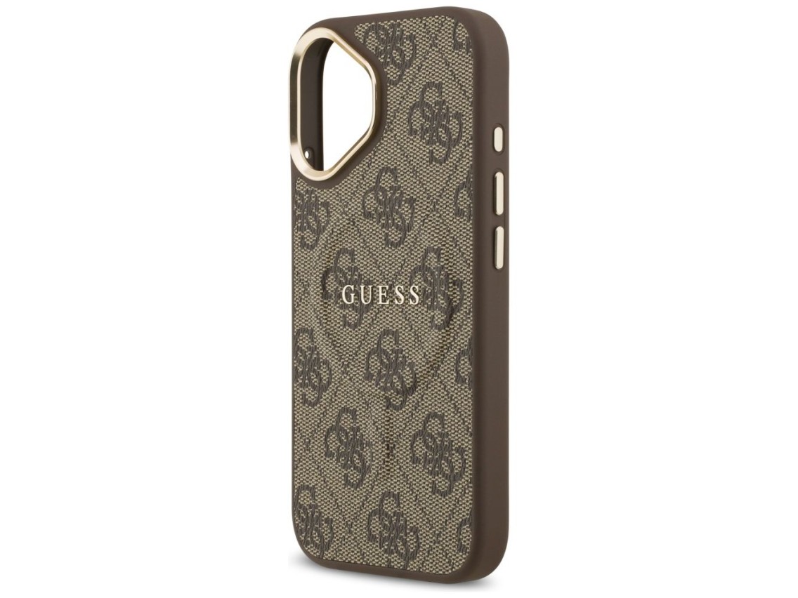 Guess 4G PU Classic Logo MagSafe Case for iPhone 17 - Brown