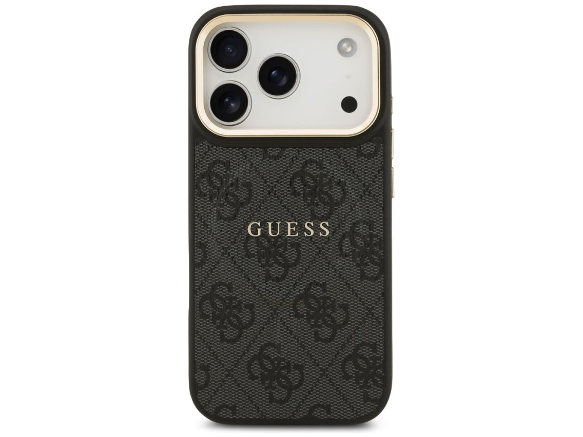 Capa Guess 4G PU Classic Logo MagSafe para iPhone 17 Pro - preta