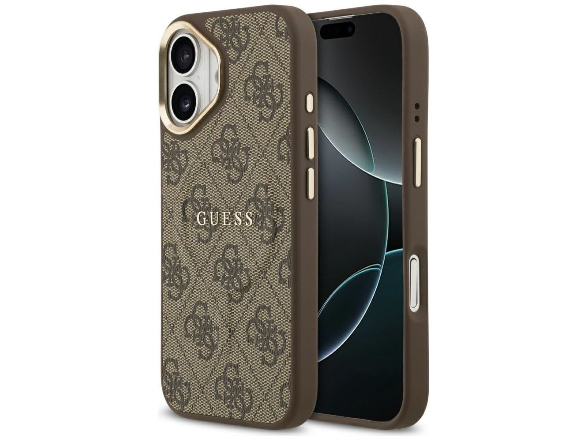 Guess 4G PU Classic Logo MagSafe Case for iPhone 17 - Brown